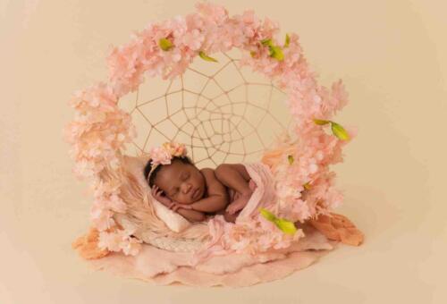 Peach Floral Dreamcatcher